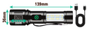 Linterna LED Recargable con Doble Luz y Zoom Ajustable