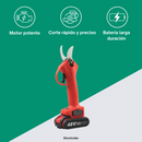 Tijeras de Podar Eléctricas 21V con 2 Baterías y Maletin