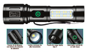 Linterna LED Recargable con Doble Luz y Zoom Ajustable