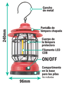 Lámpara de Camping LED Estilo Farol con Gancho
