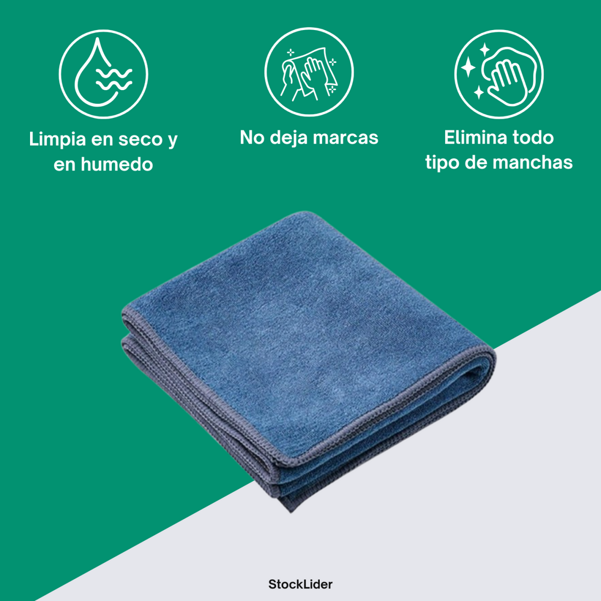 Paño de Microfibra Ultra Absorbente – Coche, Hogar y Cocina