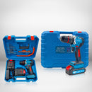 Taladro Percutor Inalámbrico 48V, 70 Nm, 2 Baterías de Litio y 30 Accesorios